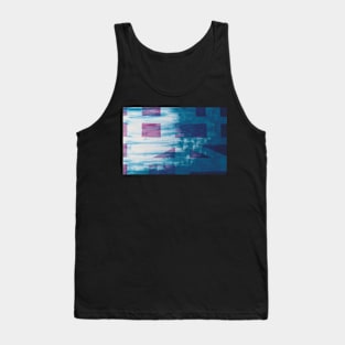 Geometrical water in Blue Tank Top